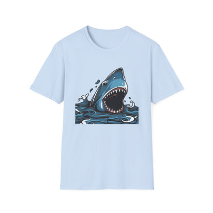 Fierce Great White Shark Attack T-Shirt | Epic Ocean Predator Tee for Marine Life Lovers | Bold & Dynamic Graphic Apparel