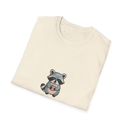 Adorable Snack Dependent Raccoon T-Shirt | Funny Foodie Animal Tee | Cute & Comfy Graphic Top for Snack Lovers