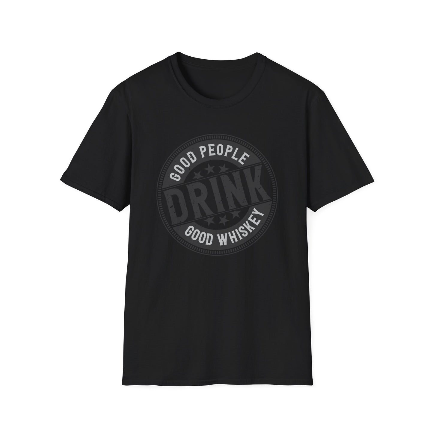 Vintage 'Good People Drink Good Whiskey' T-Shirt | Classic Whiskey Lover Tee for Bar Nights & Gifts