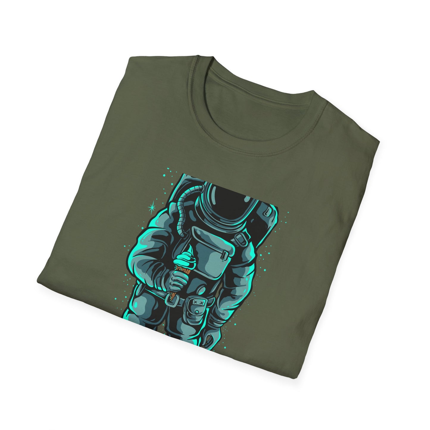 Epic Astronaut Ice Cream T-Shirt - Cool Galactic Space Explorer Tee for Sci-Fi Fans & Sweet Treat Lovers