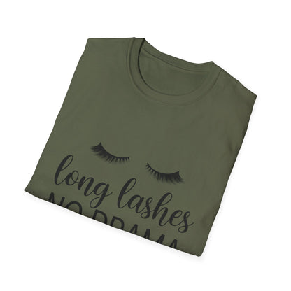 Fabulous Long Lashes No Drama T-Shirt | Chic Beauty Lover Tee | Lash Tech Gift | Empowering Women's Top