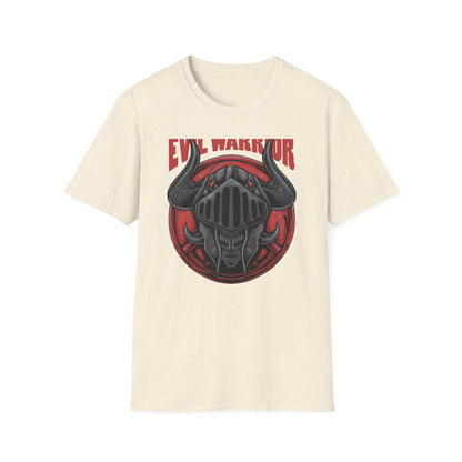 Epic Evil Warrior Horned Helmet T-Shirt | Menacing Dark Fantasy Skull Tee | Gamer Goth Apparel