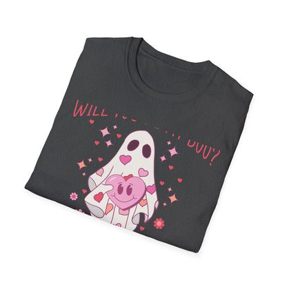Spooky-Cute 'Will You Be My Boo?' Ghost T-Shirt | Adorable Valentine's Day & Romantic Partner Gift