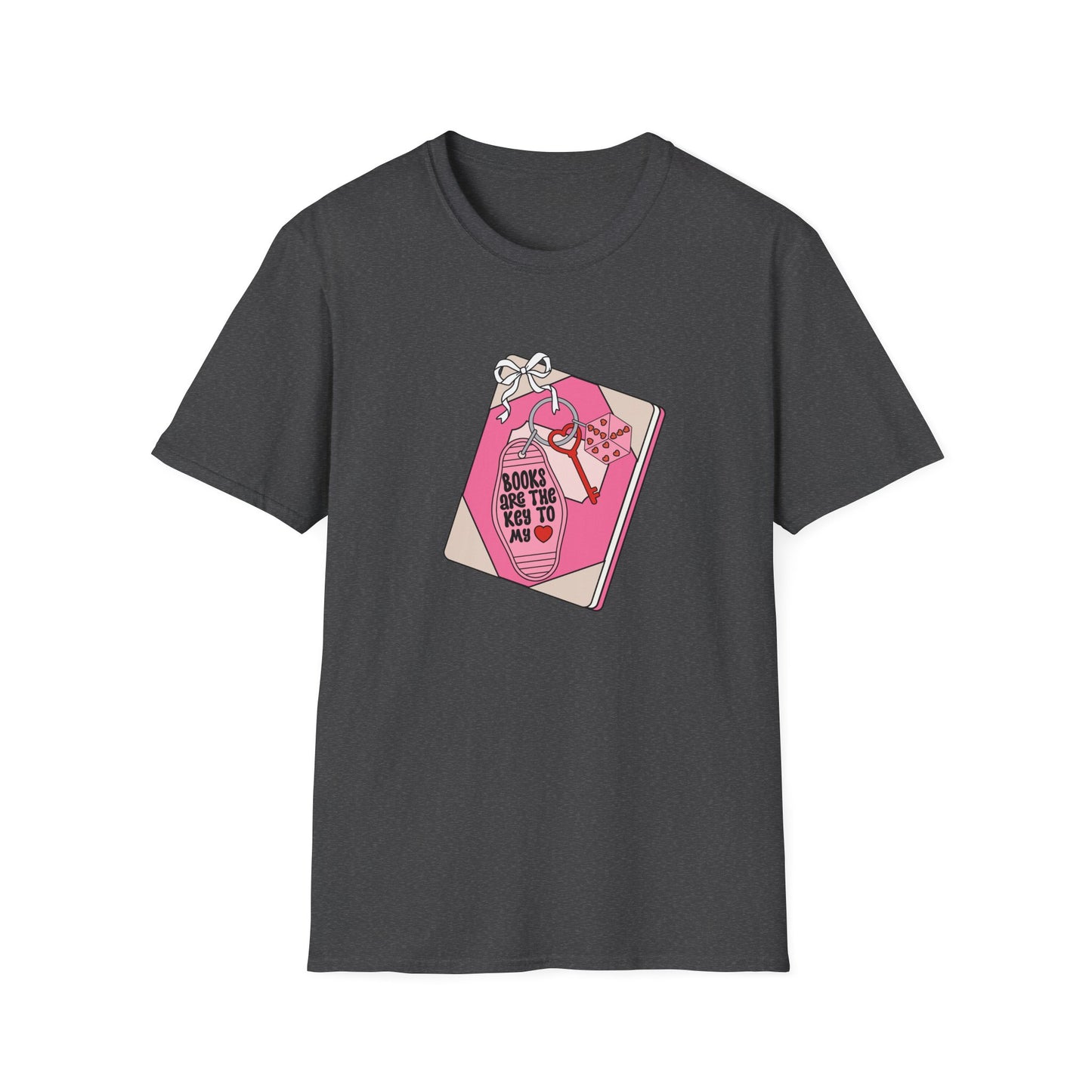 Books Are The Key To My Heart T-Shirt - Adorable Book Lover Tee for Readers & Bibliophiles
