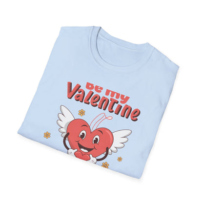 Adorable 'Be My Valentine' T-Shirt | Sweet Winged Heart Love Proposal Tee | Perfect Romantic Gift for Him/Her