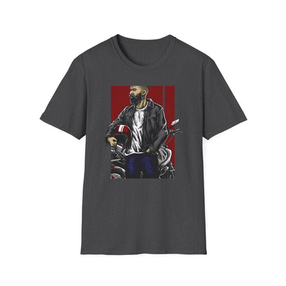 Epic Bearded Biker T-Shirt for Men | Stylish Motorcycle Rider Tee | Cafe Racer Lifestyle | Ultimate Freedom Ride Apparel Gift