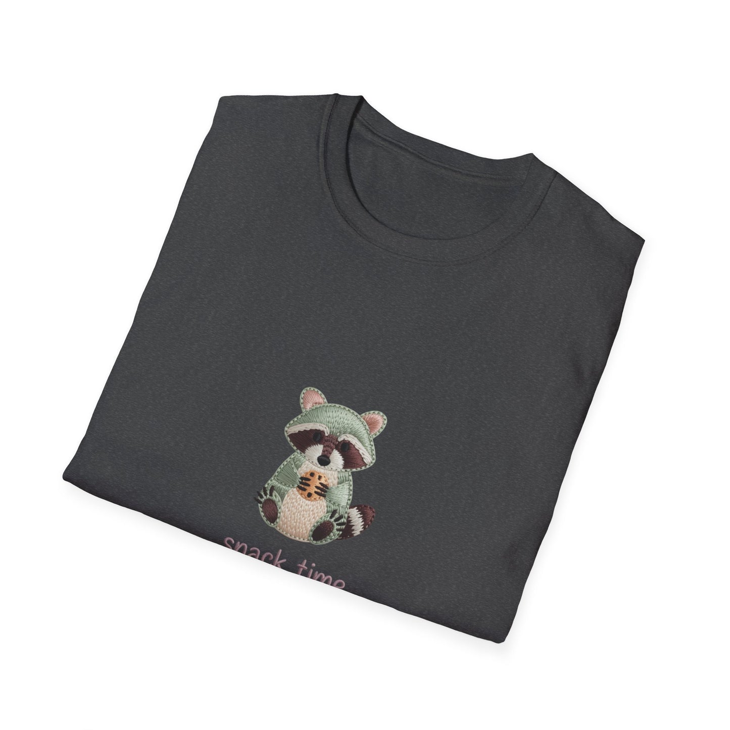 Irresistible Raccoon T-Shirt: "Snack Time is Mandatory" Funny Tee for Cookie & Animal Lovers – Cute Graphic Gift!