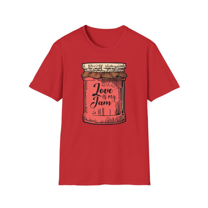Adorable "Love is my Jam" Jar T-Shirt | Sweet Romantic Tee Gift for Her | Unique Vintage Style Valentine's Day Shirt