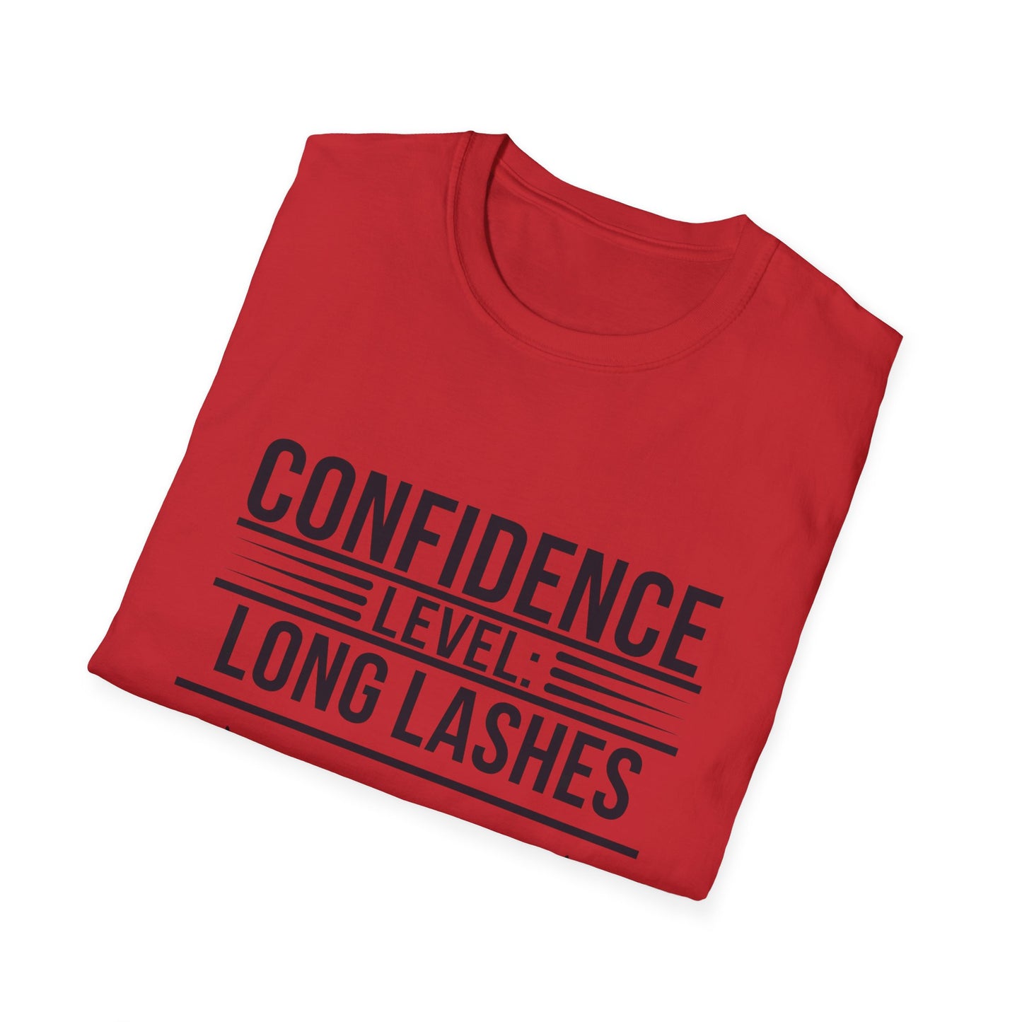 Empowering Confidence Level: Long Lashes T-Shirt | Chic Beauty Tee for Makeup Lovers & Lash Queens