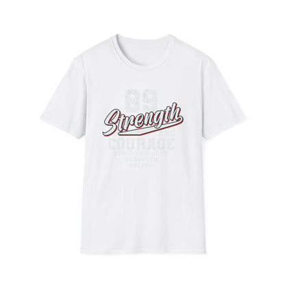 Inspiring Strength & Courage T-Shirt | Vintage 89 Brooklyn NYC Athletics Dept. Tee | Bold Gym & Sportswear Gift