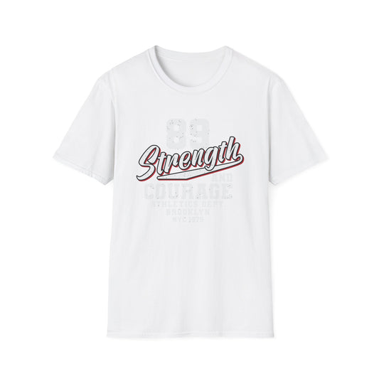 Inspiring Strength & Courage T-Shirt | Vintage 89 Brooklyn NYC Athletics Dept. Tee | Bold Gym & Sportswear Gift