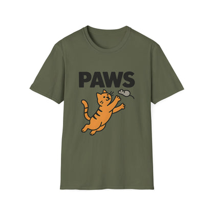 PAWS Cat Reach Minimal Graphic Tee