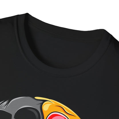 Unique Broken Heart Skull Emoji T-Shirt | Edgy Melted Sad Face Graphic Tee | Expressive Streetwear Statement