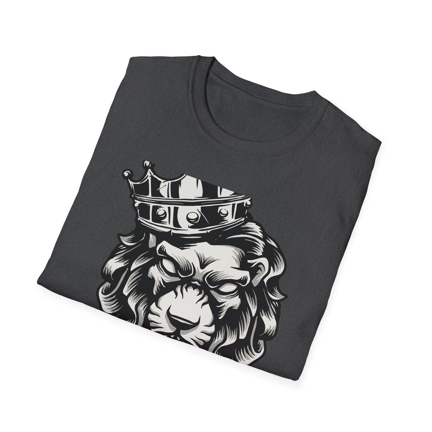 Majestic King Lion Crown T-Shirt - Fierce Regal Graphic Tee for Powerful Style & Dominance