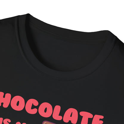 Charming Retro 'Chocolate is My Valentine' T-Shirt - Sweet Foodie & Galentine's Day Gift Tee