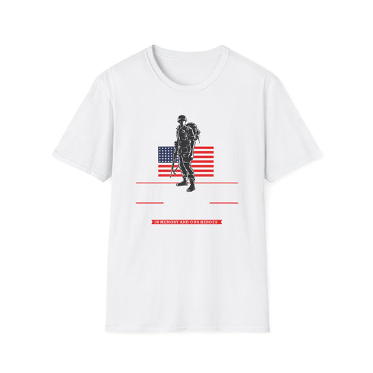 Iconic US Soldier & American Flag T-Shirt | Veterans Day Tribute Tee for Military Heroes & Patriots