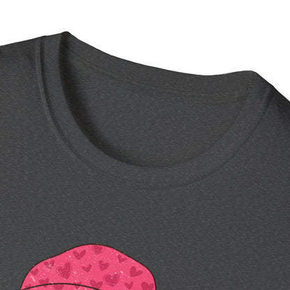 Trendy Groovy Melting Smiley T-Shirt - Empowering 'Love & Treat Yourself' Retro Self-Care Tee for Women