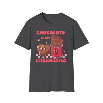 Charming Retro 'Chocolate is My Valentine' T-Shirt - Sweet Foodie & Galentine's Day Gift Tee