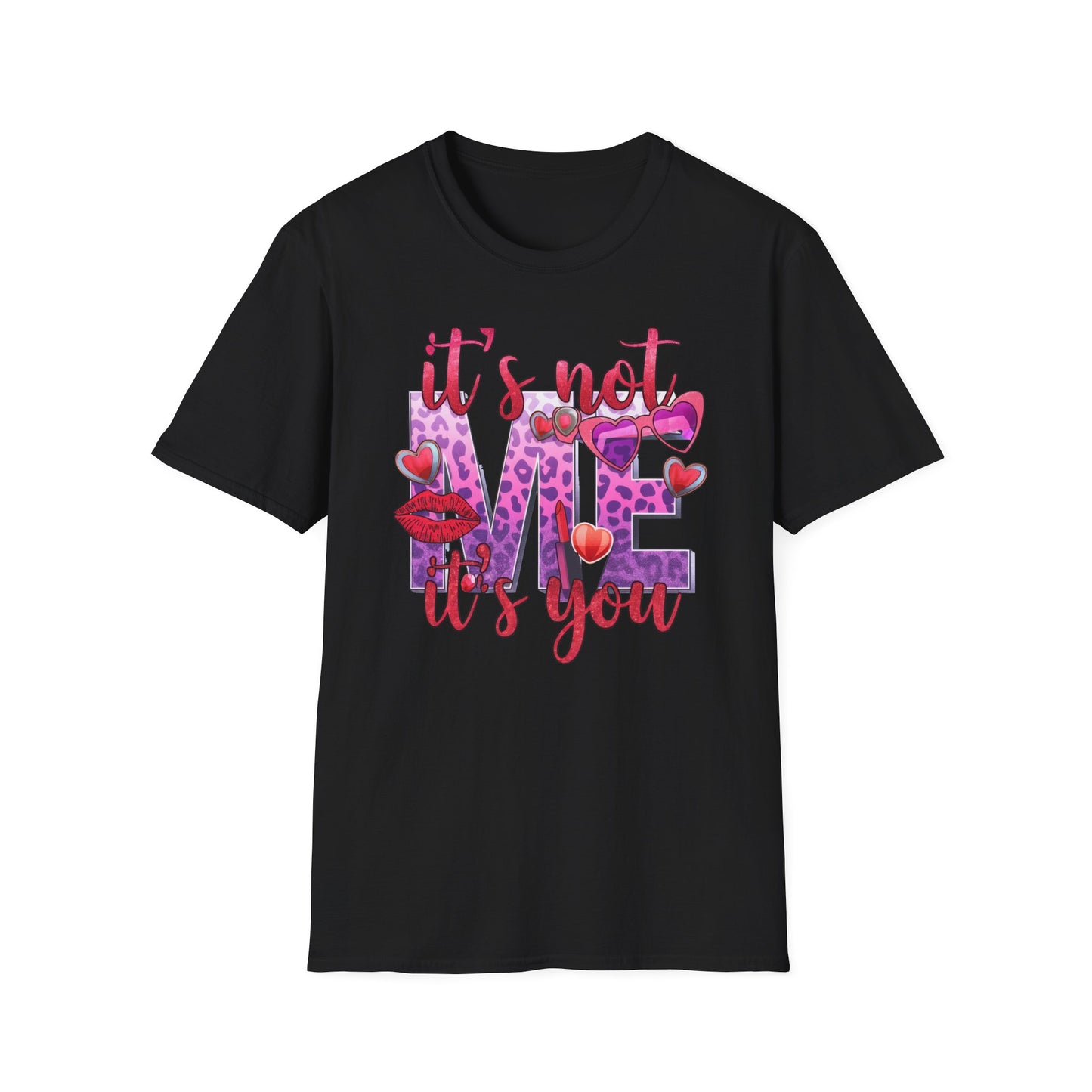Sassy "It's Not Me, It's You" T-Shirt | Empowering Women's Leopard Print Tee | Bold Anti-Valentine's Day Shirt | Chic Gift