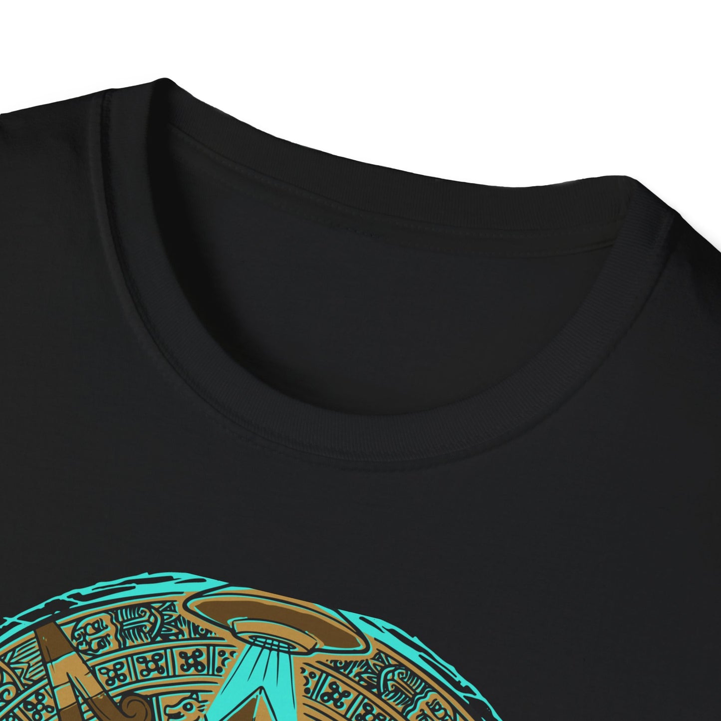 Epic Ancient Aliens T-Shirt: UFO & Pyramids with Aztec Calendar Design | Sci-Fi Mystery & Conspiracy Tee