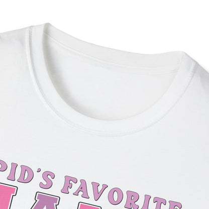 Cupid's Favorite Mama T-Shirt | Unique Valentine's & Mother's Day Gift for Her | Cute Pink Bow Graphic Tee