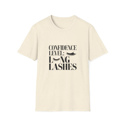 Chic Confident Long Lashes T-Shirt for Women | Empowering Beauty & Eyelash Lover Tee | Glamorous Lash Tech Gift
