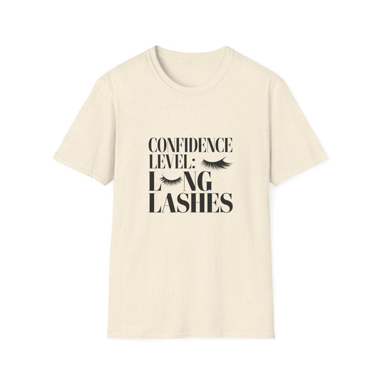 Chic Confident Long Lashes T-Shirt for Women | Empowering Beauty & Eyelash Lover Tee | Glamorous Lash Tech Gift
