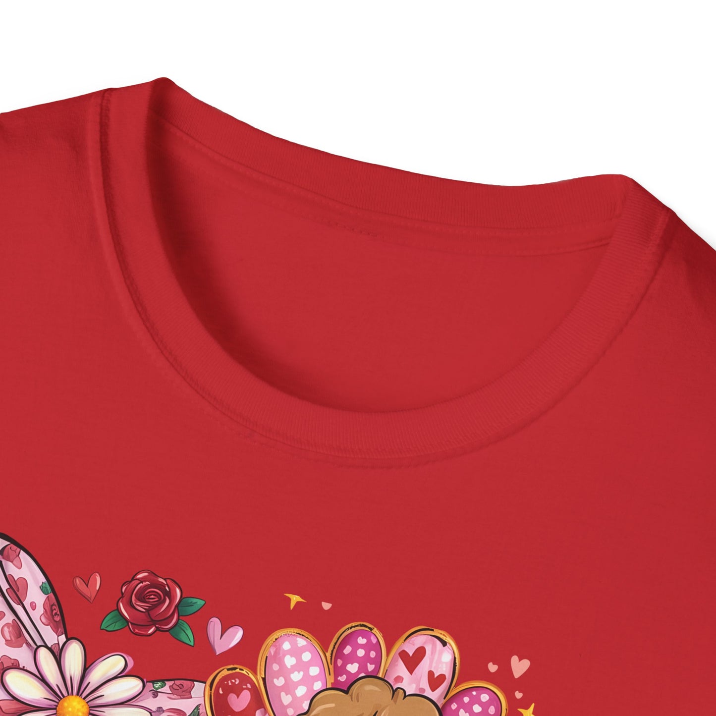Adorable Valentine's Cupid & Love Heart T-Shirt - Sweet Roses & Bows Tee for Her | Perfect Romantic Gift