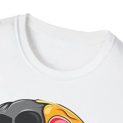 Unique Broken Heart Skull Emoji T-Shirt | Edgy Melted Sad Face Graphic Tee | Expressive Streetwear Statement