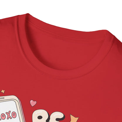 Adorable Y2K "XOXO Be Mine" Flip Phone T-Shirt | Nostalgic Retro Love Tee for Valentine's & Everyday Chic