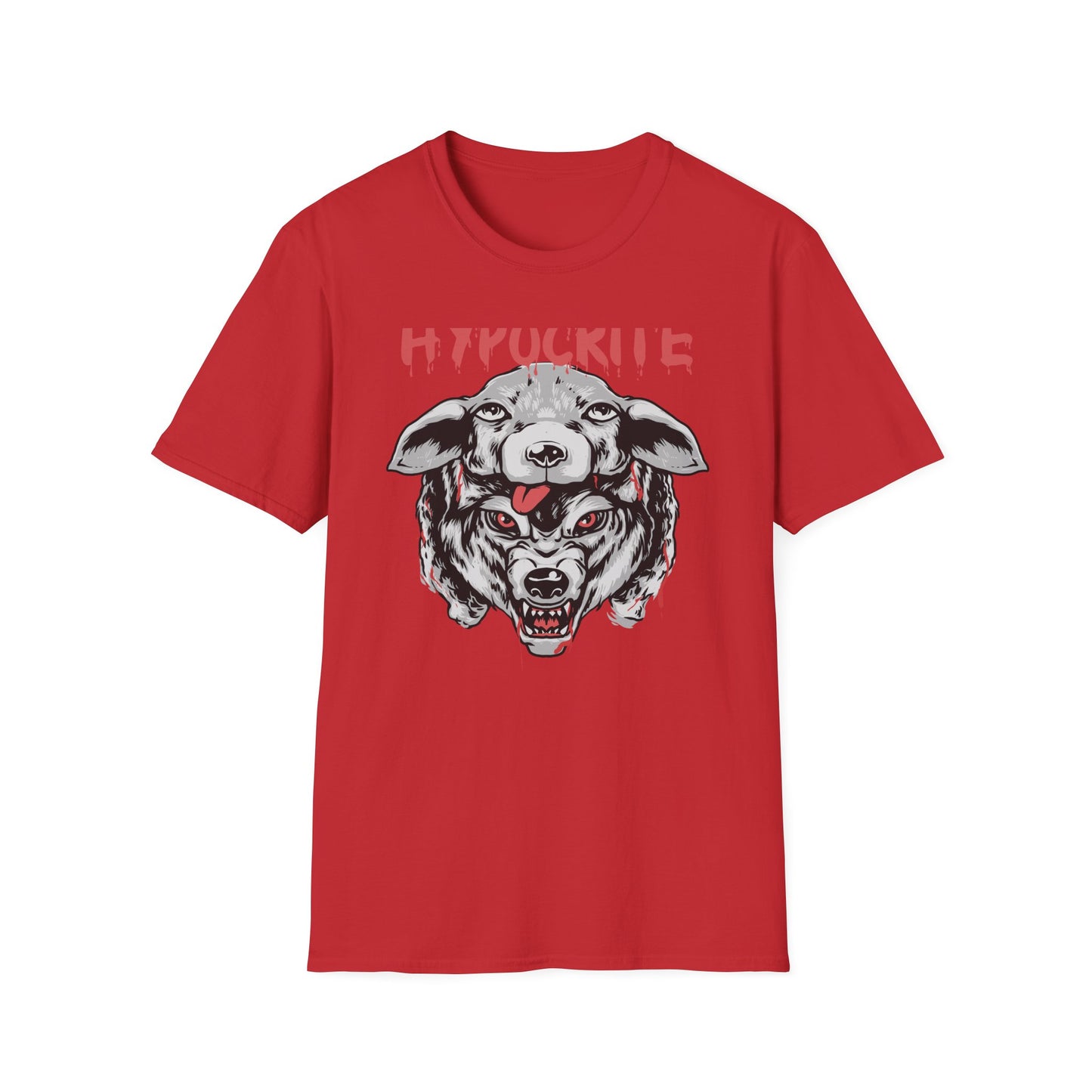 Bold Hypocrite T-Shirt: Fierce Wolf in Sheep's Clothing Design | Unapologetic Edgy Statement Graphic Tee