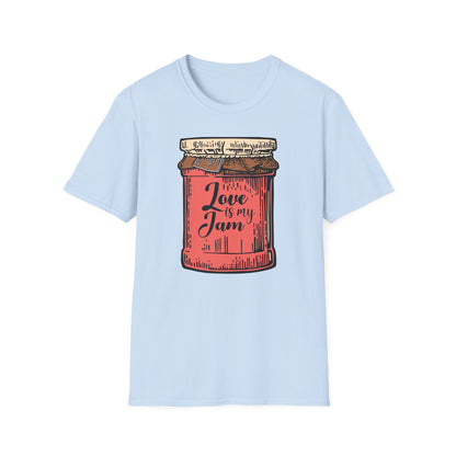 Adorable "Love is my Jam" Jar T-Shirt | Sweet Romantic Tee Gift for Her | Unique Vintage Style Valentine's Day Shirt