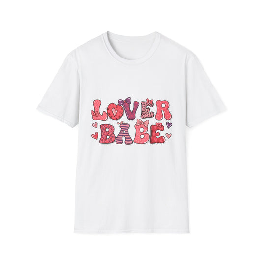 Adorable Lover Babe T-Shirt - Chic Valentine's Day Hearts & Bows Tee | Unique Romantic Gift for Her