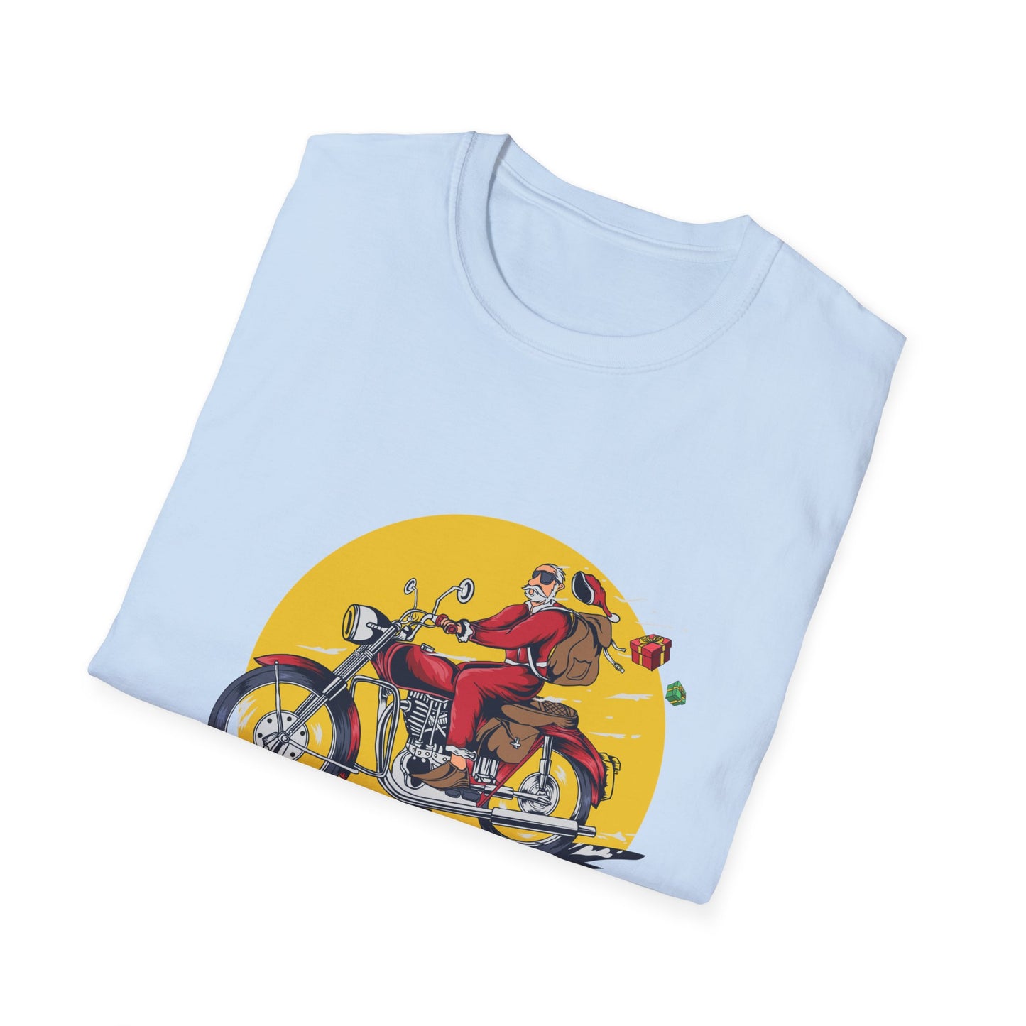 Epic Biker Santa Merry Christmas T-Shirt | Cool Motorcycle Rider Tee | Unique Holiday Gift for Men & Women | Festive Xmas Apparel
