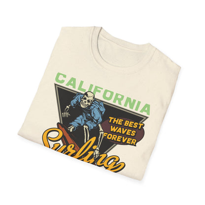 Rad Vintage California Skeleton Surfer T-Shirt - Ultimate Waves Paradise Tee