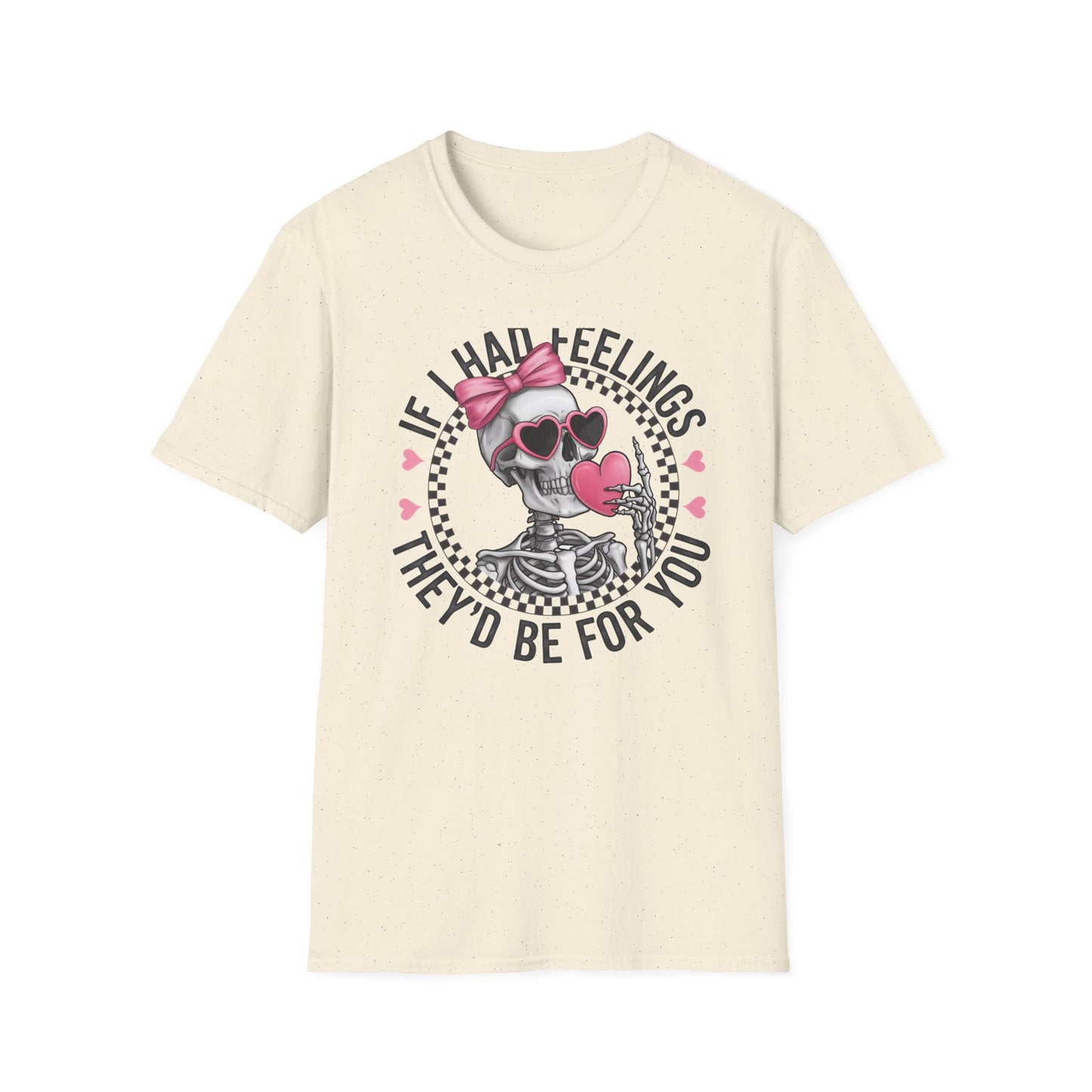 Sarcastic Skeleton Love T-Shirt | Edgy Pink Heart Sunglasses & Bow Graphic Tee | Funny Valentine's Day Gift for Her