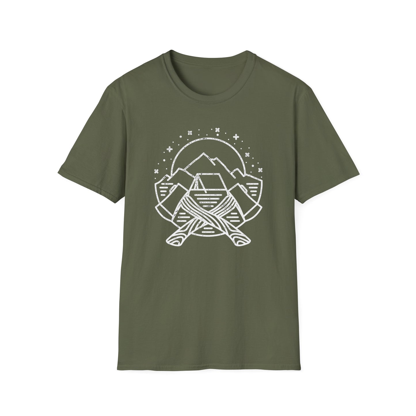 Stunning Geometric Mountain & A-Frame Tent T-Shirt | Distressed Outdoor Adventure Tee | Wanderlust Nature Explorer Gift