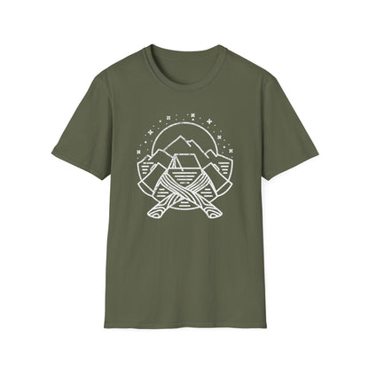 Stunning Geometric Mountain & A-Frame Tent T-Shirt | Distressed Outdoor Adventure Tee | Wanderlust Nature Explorer Gift