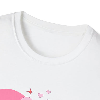 Loved Pink Heart T-Shirt | Trendy Aesthetic Graphic Tee for Women | Cute Self-Love & Valentine's Day Gift