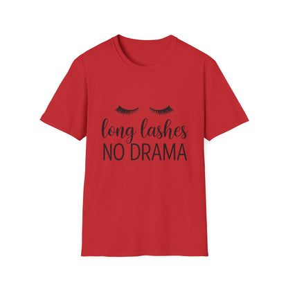 Fabulous Long Lashes No Drama T-Shirt | Chic Beauty Lover Tee | Lash Tech Gift | Empowering Women's Top