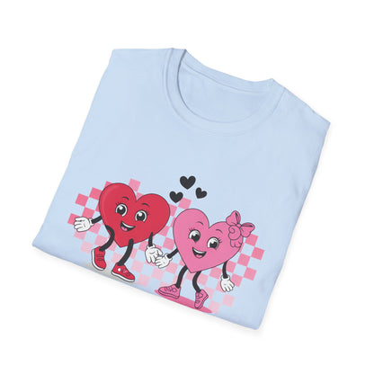 Adorable You + Me = Love Cartoon Hearts T-Shirt - Perfect Romantic Couple's Gift & Valentine's Day Tee