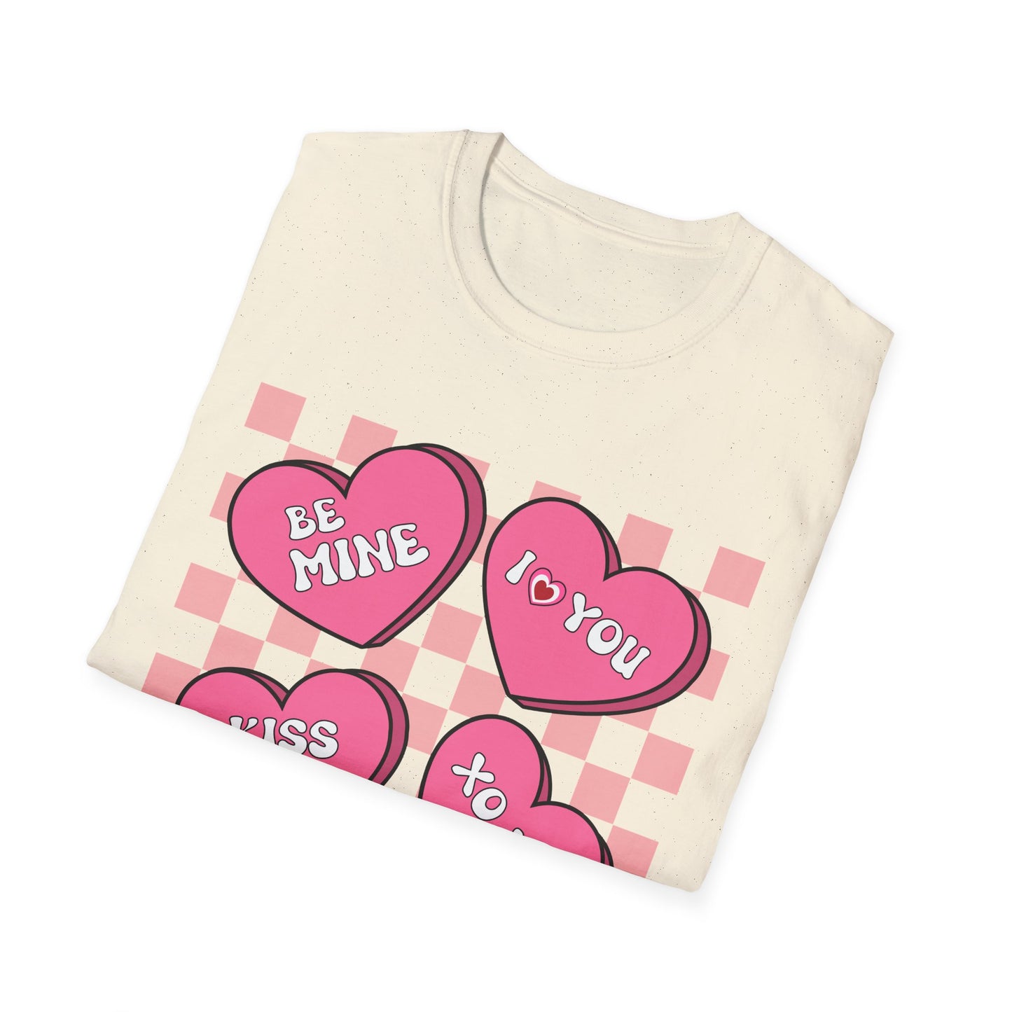 Charming Retro Valentine's Day T-Shirt | Sweet Conversation Hearts Love Tee | Adorable Be Mine Couple Gift