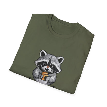 Epic Raccoon Snack T-Shirt | Funny 'Snack First Mood Second' French Fry Lover Tee | Adorable Animal Graphic Gift