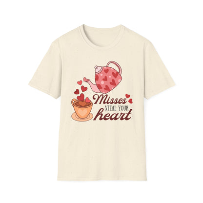Charming 'Steal Your Heart' Teapot T-Shirt | Adorable Valentine's Day Love & Tea Lover Gift | Sweet Romantic Tee