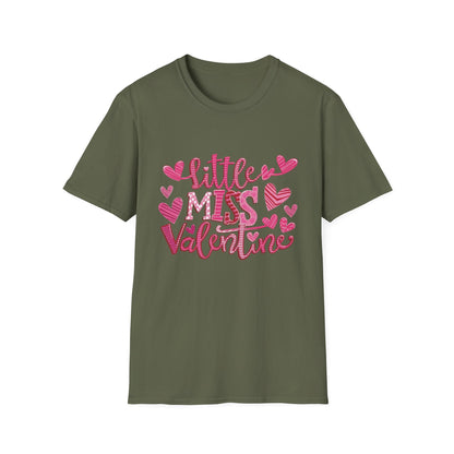 Adorable Little Miss Valentine T-Shirt | Girls' Cute Pink Hearts Tee | Perfect February 14th Gift for Kids