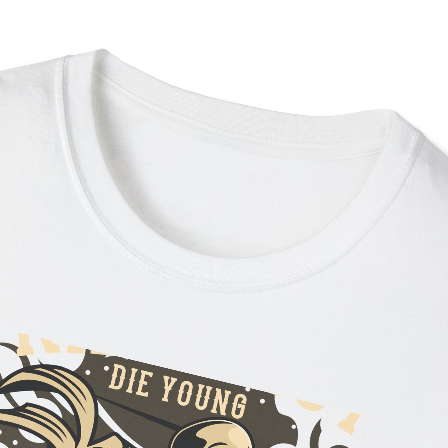 Ride Fast Die Young Skeleton Scooter Club T-Shirt - Vintage Edgy Graphic Tee for Daring Souls | Epic Biker Style
