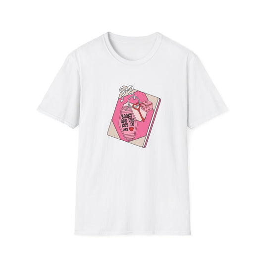 Books Are The Key To My Heart T-Shirt - Adorable Book Lover Tee for Readers & Bibliophiles