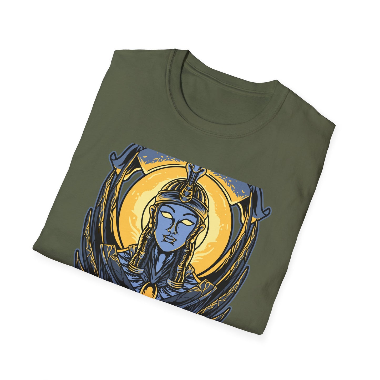 Stunning Egyptian Goddess T-Shirt | Mystic Cobra Queen Design Tee with Ancient Aura & Glowing Eyes for History Buffs