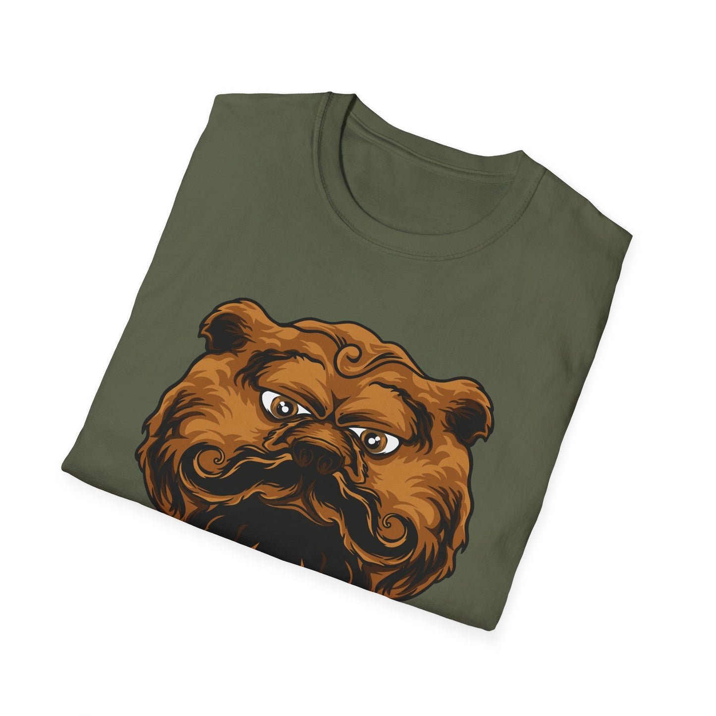 Dapper Grumpy Bear T-Shirt | Fierce Gentleman Animal Lover Tee | Unique Mustache Beard Design Gift