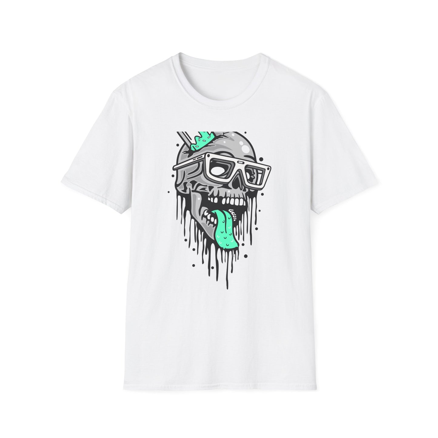 Awesome Melting Skull Popsicle T-Shirt - Cool Sunglasses & Minty Tongue Tee for Summer Vibes & Edgy Style